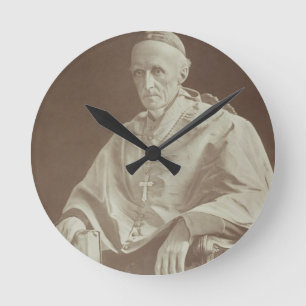 Porträt von Bemannen Kardinals-Henry-Edward Runde Wanduhr