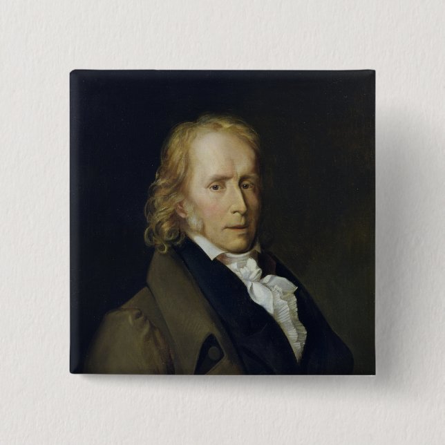 Porträt von Benjamin Constant de Rebecque Button (Vorderseite)