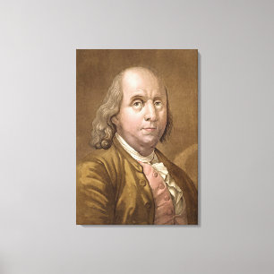 Porträt von Benjamin Franklin (1706-90), von 'Le Leinwanddruck