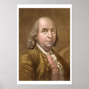 Porträt von Benjamin Franklin (1706-90), von 'Le Poster