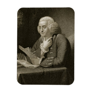 Porträt von Benjamin Franklin, graviert von Thoma Magnet