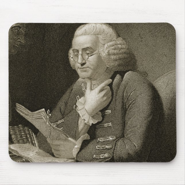 Porträt von Benjamin Franklin, graviert von Thomas Mousepad (Vorne)