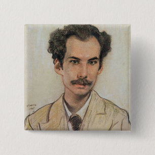 Porträt von Boris Nikolayevich Bugaev (1880-1934) Button