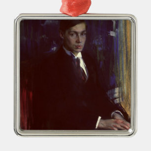 Porträt von Boris Pasternak Ornament Aus Metall