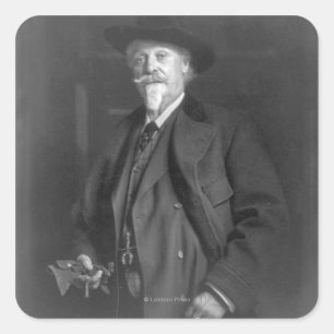 Porträt von "Buffalo Bill" Cody Quadratischer Aufkleber