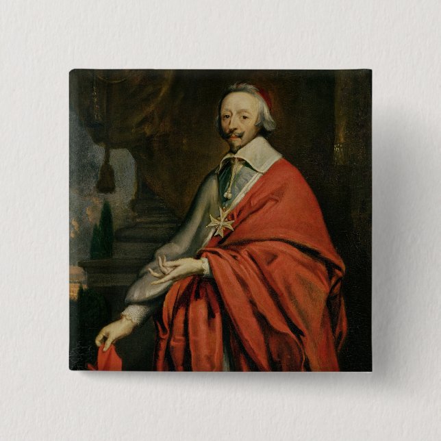 Porträt von Cardinal de Richelieu Button (Vorderseite)