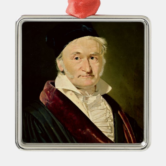 Porträt von Carl Friedrich Gauß, 1840 Ornament Aus Metall (Vorne)