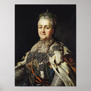 Porträt von Catherine II von Russland Poster
