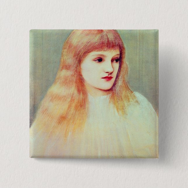 Porträt von Cecily Horner, 1895 Button (Vorderseite)