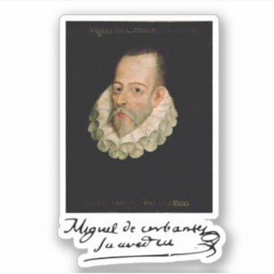 Porträt von Cervantes Aufkleber