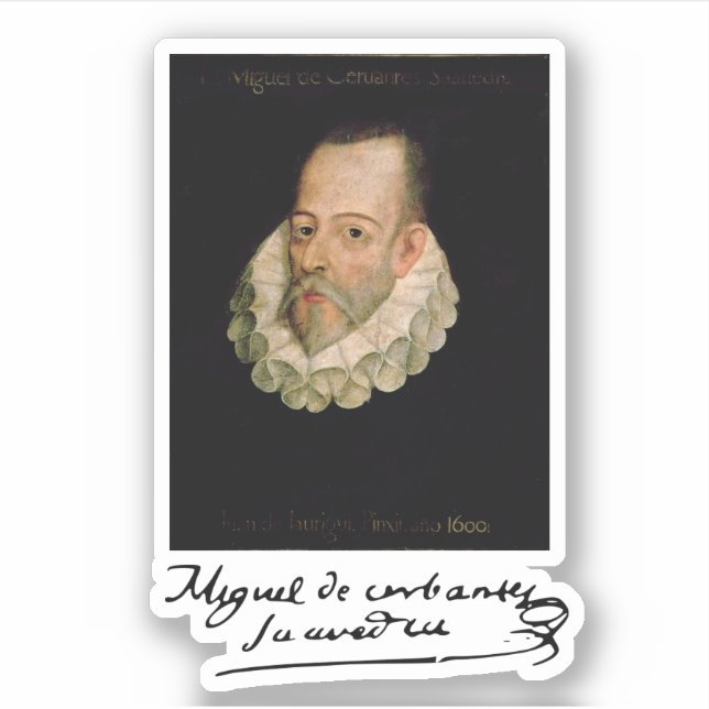Porträt von Cervantes Aufkleber (Vorderseite)