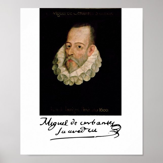 Porträt von Cervantes Poster (Vorne)