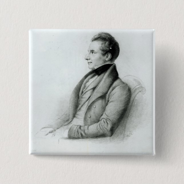 Porträt von Charles Babbage 1832 Button (Vorderseite)