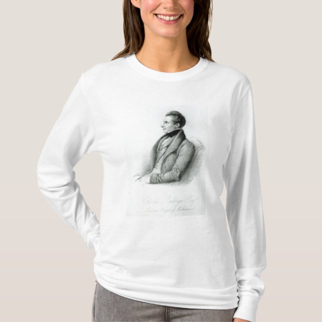 Porträt von Charles Babbage 1832 T-Shirt (Vorderseite)