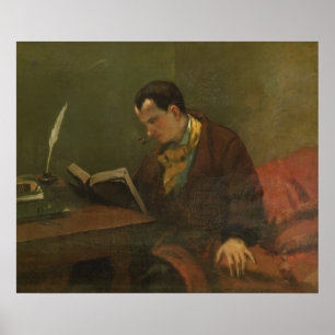 Porträt von Charles Baudelaire 1847 Poster