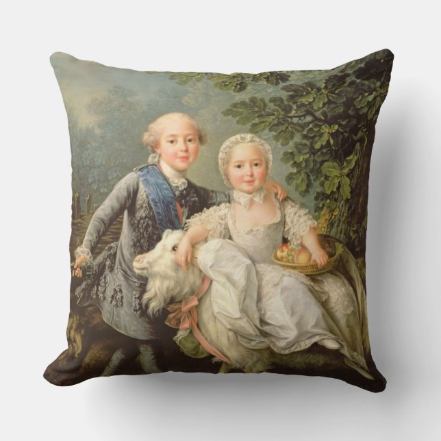 Porträt von Charles Philippe von Frankreich Kissen (Vorderseite)