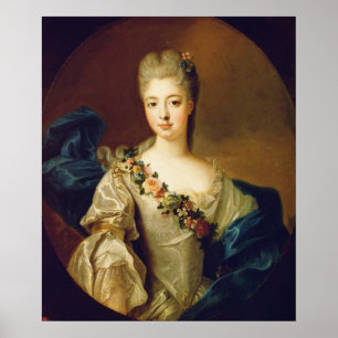 Porträt von Charlotte Aglae von Orleans, 1720s Poster