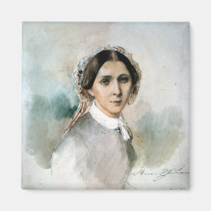 Porträt von Clara Schumann 1853 Magnet