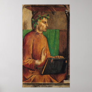 Porträt von Dante Alighieri, c.1475 Poster