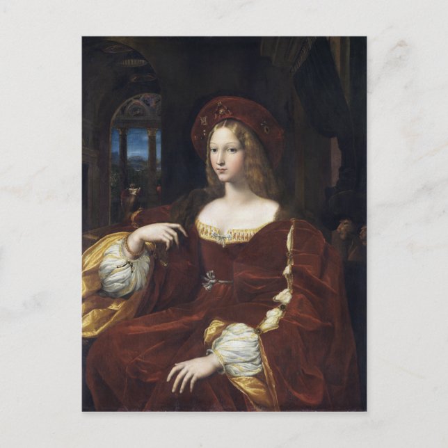 Porträt von Doña Isabel de Requesens von Raphael Postkarte (Vorderseite)
