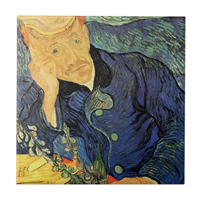 Porträt von Dr. Gachet von Vincent van Gogh Fliese (Vorderseite)