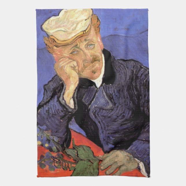 Porträt von Dr. Gachet von Vincent van Gogh Geschirrtuch (Vertikal)
