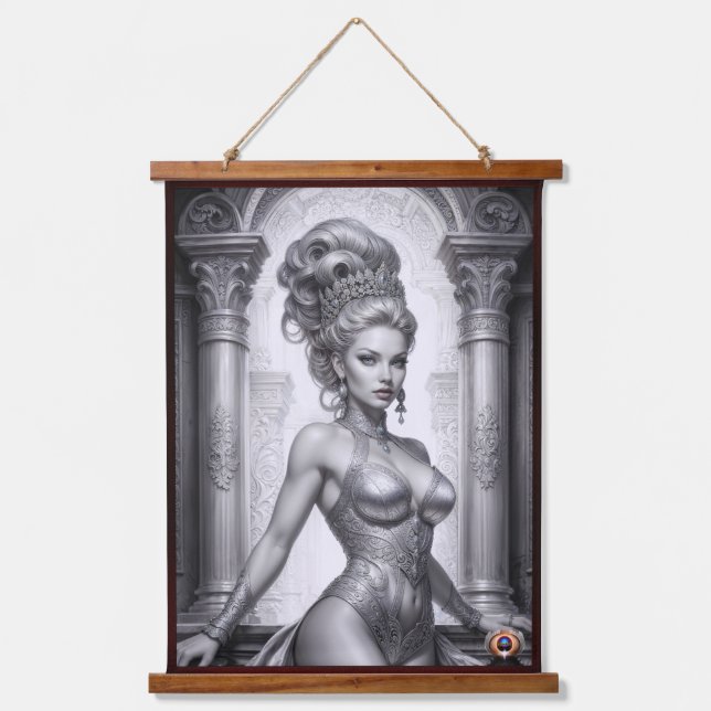 Porträt von Drusella Arkaevis Kunst, Dichtung und  Wandteppich Mit Holzrahmen (Vorderseite)