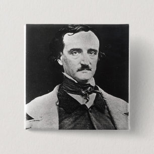 Porträt von Edgar Allan Poe Button