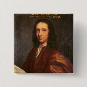 Porträt von Edmond Halley, c.1687 Button