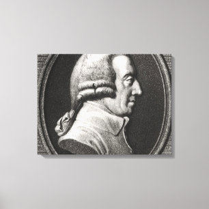 Porträt von einem Medaillon von Adam-Smith Leinwanddruck