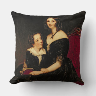 Porträt von Eliza Boardman und ihr Sohn, Robert, Kissen
