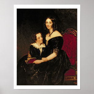 Porträt von Eliza Boardman und ihr Sohn, Robert, Poster