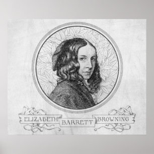 Porträt von Elizabeth Barrett Browning Poster