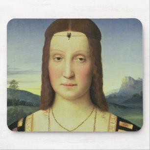 Porträt von Elizabeth Gonzaga, c.1504 (Öl auf Mousepad
