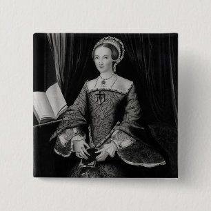 Porträt von Elizabeth I wenn Prinzessin c.1546 Button
