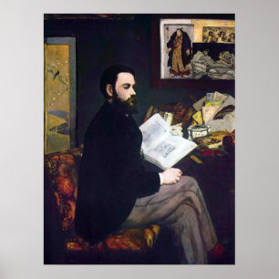 Porträt von Emile Zola durch Edouard Manet Poster