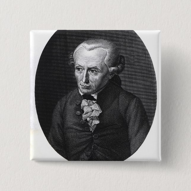 Porträt von Emmanuel Kant Button (Vorderseite)