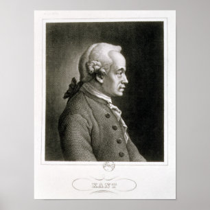 Porträt von Emmanuel Kant, deutscher Philosoph Poster