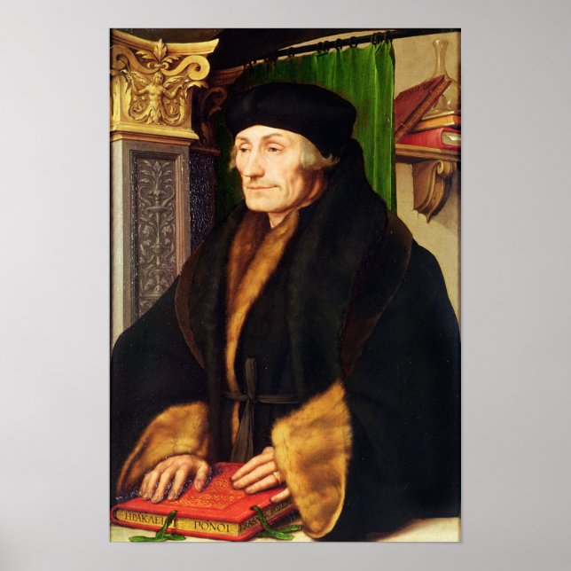 Porträt von Erasmus, 1523 Poster (Vorne)
