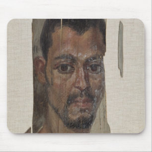 Porträt von Fayum (Encausticwachs auf Holz) Mousepad