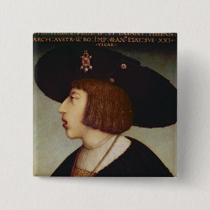 Porträt von Ferdinand I, heiliger römischer Kais Button