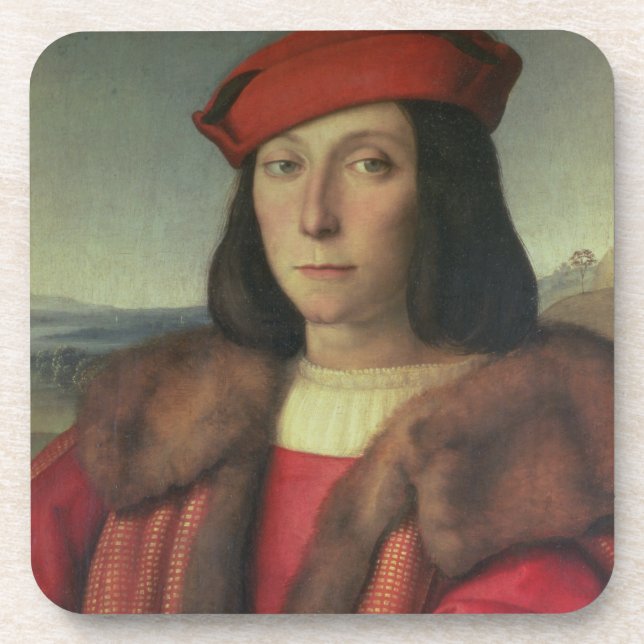 Porträt von Francesco della Rovere, Herzog von Getränkeuntersetzer (Vorderseite)