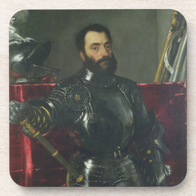 Porträt von Francesco Maria Della Rovere, Herzog Untersetzer (Vorderseite)