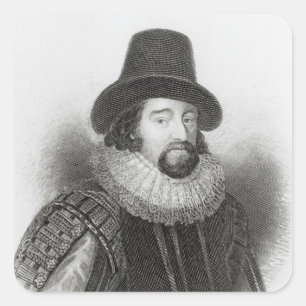 Porträt von Francis Bacon Quadratischer Aufkleber