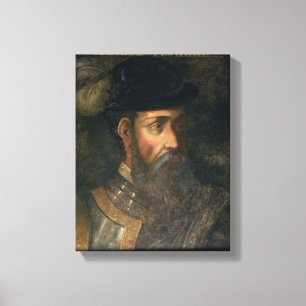 Porträt von Francisco Pizarro (c.1478-1541) Spani Leinwanddruck
