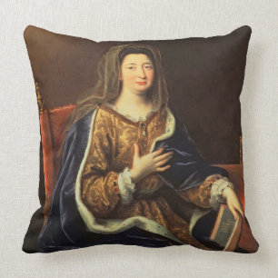 Porträt von Francoise d'Aubigne (1635-1719) das M Kissen