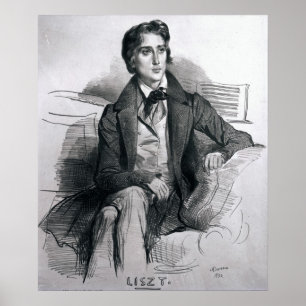 Porträt von Franz Liszt im August 1832 Poster