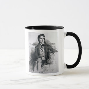 Porträt von Franz Liszt im August 1832 Tasse