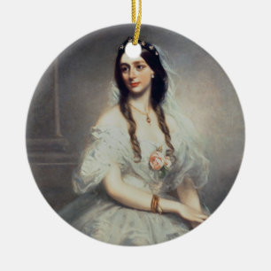 Porträt von Frau C.W.Stoughton (d.1907), Drei-Qua Keramikornament