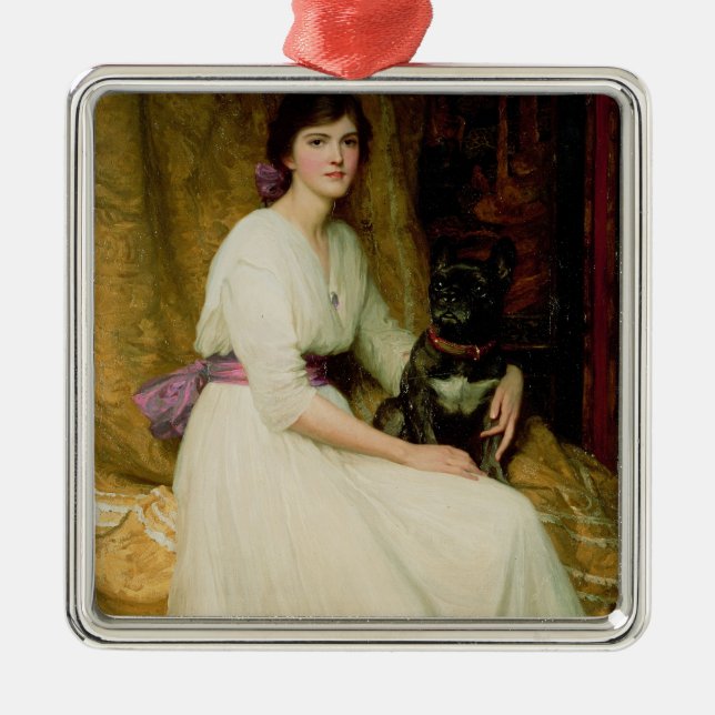 Porträt von Fräulein Dorothy Dicksee Ornament Aus Metall (Vorne)